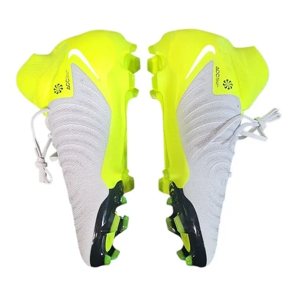 Nike Phantom Luna 2 Pro FG Soccer Cleats Neon Yellow White DV3166 700 Men 10.5